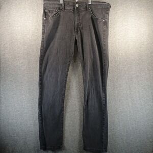 Vintage Wrangler Jeans Men 37/30 Slim Retro Black‎ Mid Rise Straight Leg